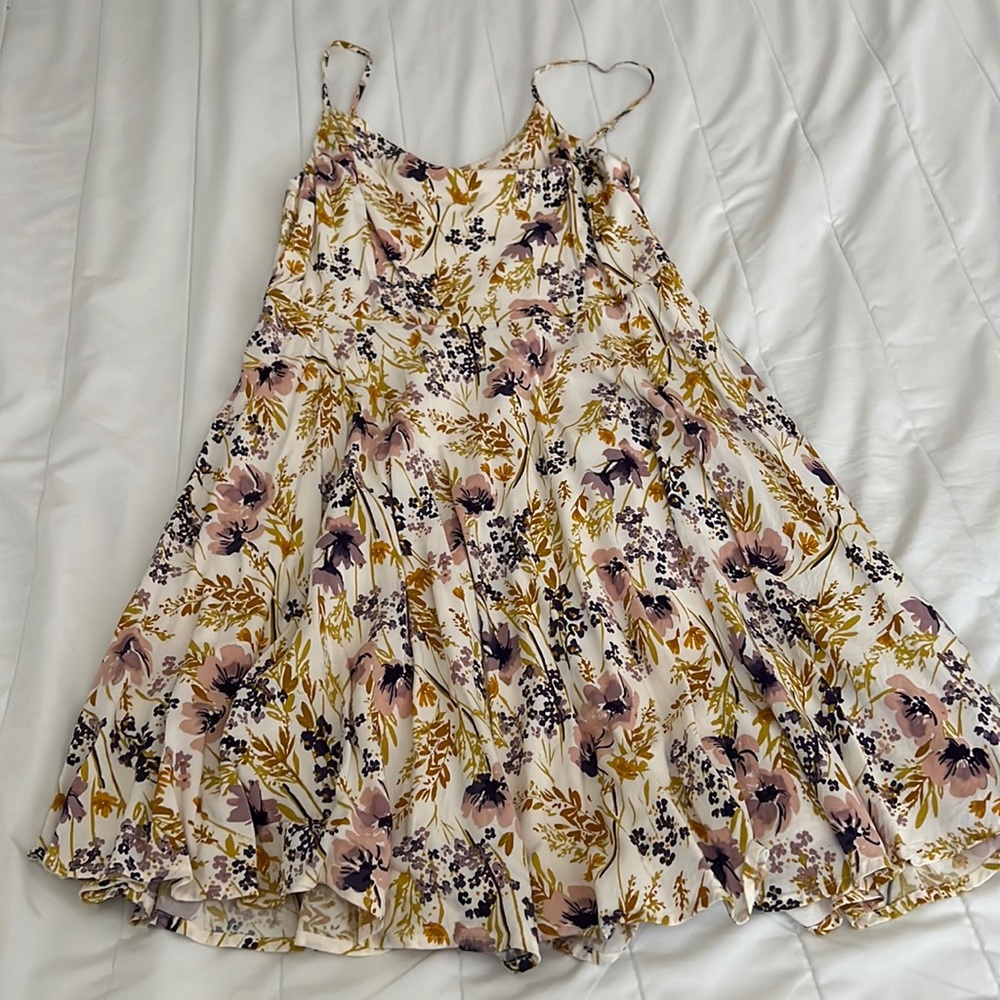Floral Spaghetti Strap Dress with Elastic Back